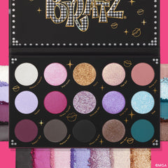 ColourPop Bratz Girls Nite Out palette open with vibrant shades.