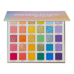 ColourPop Fade Into Hue palette packaging shows bold color options for creative looks.