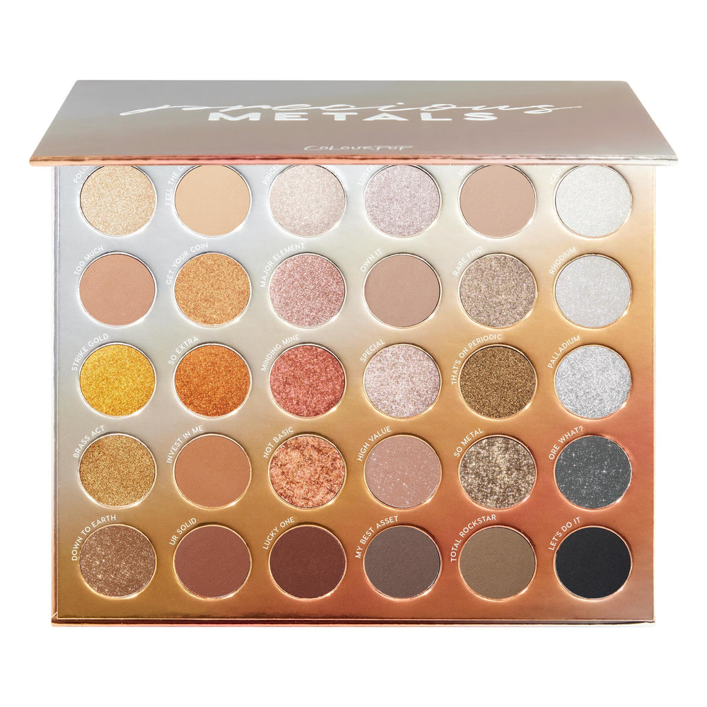 ColourPop Precious Metals Palette closed view shows a compact, travel-friendly design.