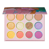 ColourPop Sailor Moon palette Silver Crystal swatch: soft pink with gold flip.