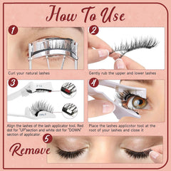 Comasua applicator makes eyelash application precise and mess-free.