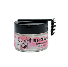 Combat Brow Gel wand applicator provides precise, long-lasting brow definition.