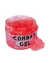 Combat Gel bottle close-up with strawberry scent delivering long-lasting hold and control.