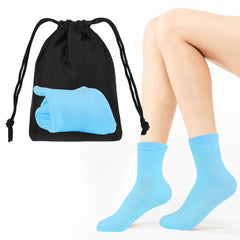 Comblessky gel socks overnight on foot for deeper hydration and morning softness.