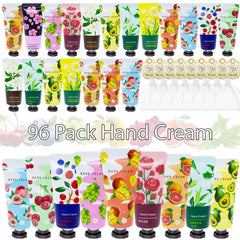 Comdian 96-pack hand cream tubes in assorted flavors for gifting and daily moisture.