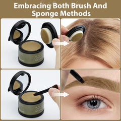 Comdian hairline powder pack back view highlighting compact design.