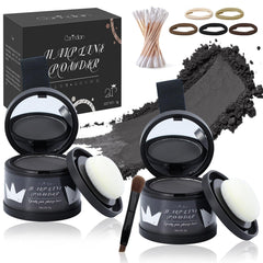 Comdian hairline powder two-pack bottles for quick root touch up and fuller look