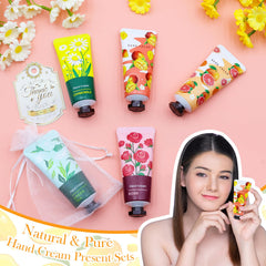 Close-up of Comdian hand cream with vitamin E and shea butter.