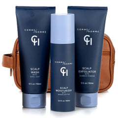 Comme Homme bald scalp wash bottle delivers cooling, long-lasting moisture for the scalp.