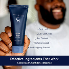 Comme Homme basil tea tree oil ingredient highlights refreshing scent and cleansing feel.