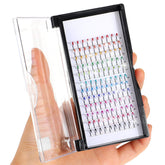 COMNICO Glitter Lash Extensions 120 pcs pack in vibrant colors for customizable looks