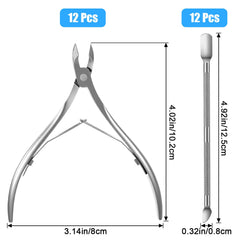 COMNICO stainless steel nail nippers closeup highlights durable design for salon or home use.