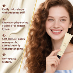 Complete Air Dry Cream applied to damp hair for smooth results.