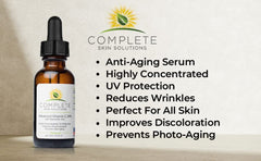 Complete Skin Solutions hyaluronic acid drop close up illustrating hydration boost.
