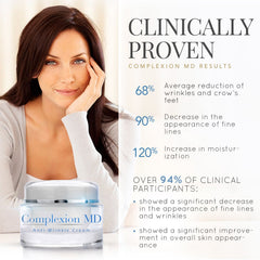 Complexion MD Advanced Anti-Wrinkle Cream dispenser demonstrates easy application and hydration delivery