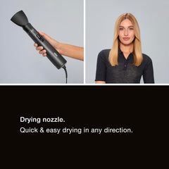 Conair Braun 2-in-1 cool-shot feature sets styles with lasting hold