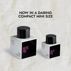 Confessions of a Rebel Bite Me EDP compact bottle side view highlighting modern versatile scent