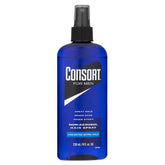 Consort hair spray 8 oz unscented bottle front showing lightweight, non-sticky hold.
