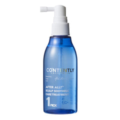 Contently After All! scalp soothing treatment bottle shown for at-home care