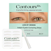 Contours Rx Lids by Design N°5 packaging with 80 transparent lift strips for quick eyelid enhancement
