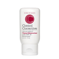 CONTROL CORRECTIVE tinted moisturizer SPF 30 bottle delivers lightweight hydration and sheer coverage.