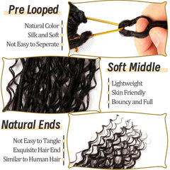 CooCooJoo Goddess Locs 24-inch soft fiber mimics real hair feel