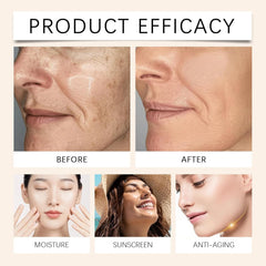 Coolord medium-spectrum coverage blended on skin for a natural finish.