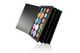 Coosei book-shaped palette cover in sleek black design for portable makeup storage.