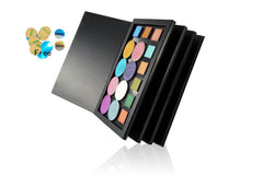 Coosei four-layer palette inner view showing organized magnetic separators.