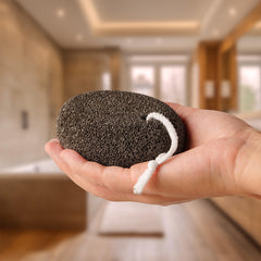 CopesFuda callus remover pumice stone targets tough skin around heels.