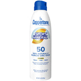 Coppertone Sport Mineral SPF 50 spray bottle ready for outdoor workouts.