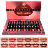 CoralBeau Matte Lipstick Set packaging and shade array for chic everyday looks.