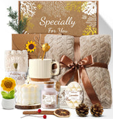 Coralogo Spa Gift Basket sunflower decor adds warmth to any room.