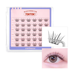 CORINGCO Toktok Hara Pure 11mm lash clusters for a natural evening lift