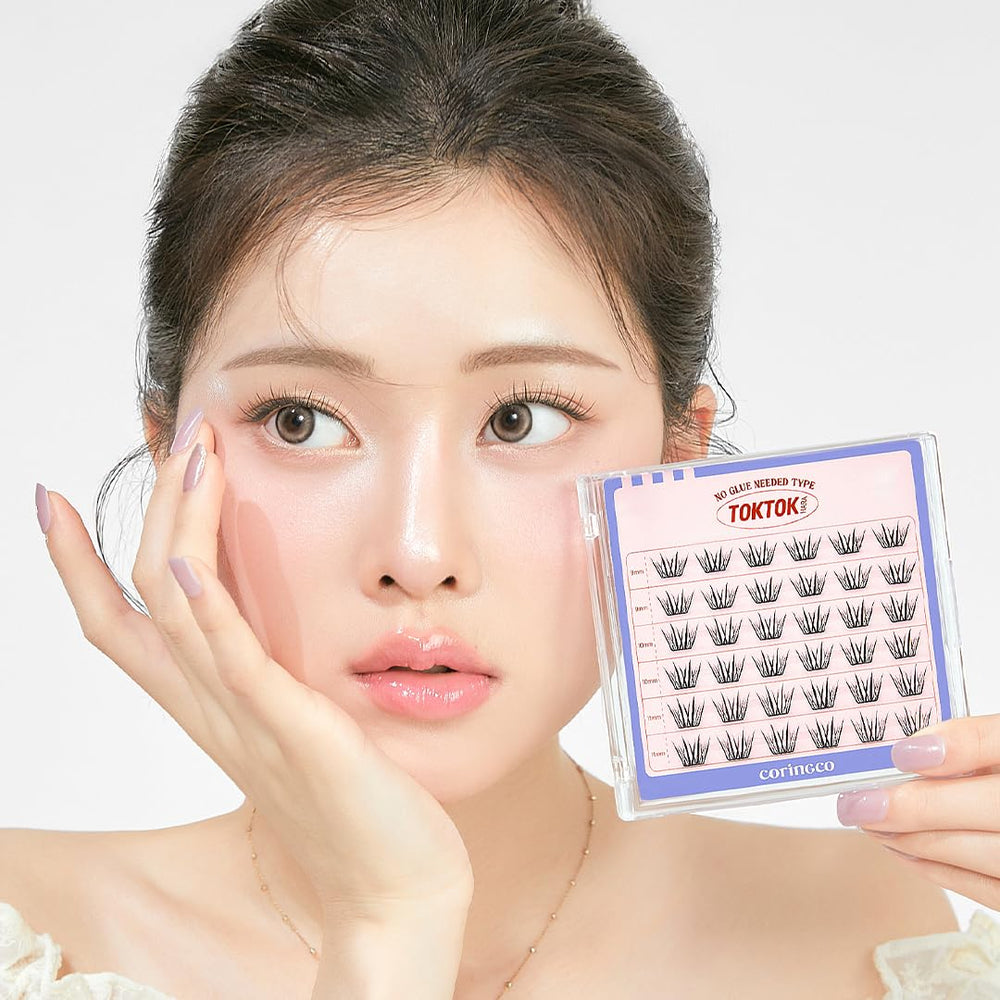 CORINGCO Toktok Hara Pure 9mm lash clusters for a natural daytime look