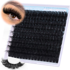 CORUSCATE fluffy lash clusters close-up showing 180D volume for dramatic length