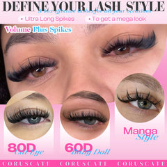 CORUSCATE lash bond and seal close-up enabling secure setting.