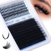 CORUSCATE lash clusters 80D long 12-20mm for dramatic volume on eyes.