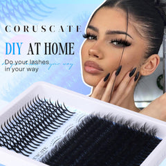 CORUSCATE premium German-fiber lashes are lightweight and durable.