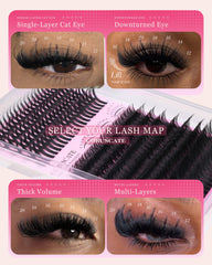coruscate lash clusters spikes lightweight German-fiber for daily wear