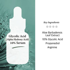 Cos De BAHA Glycolic serum in hand illustrating texture refinement.