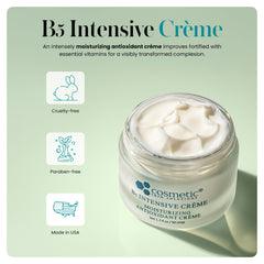 Cosmetic Skin Solutions B5 Intensive Crème cream swirl showcasing rich texture for moisturized skin