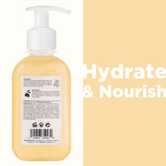 Cosmétiques Créatifs hand cream texture close-up shows a silky, fast-absorbing formula.