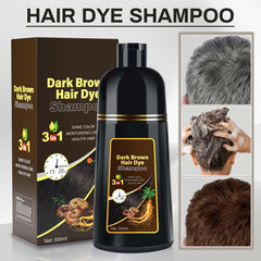Cosmpro dark brown dye shampoo lather application demonstrates 3 in 1 at home