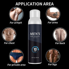 Cosmpro hair removal spray foam chest for even coverage on larger areas.