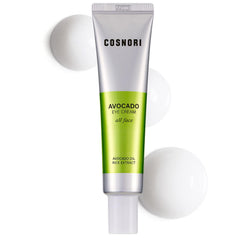 COSNORI Avocado Eye Cream jar with rich hydration for delicate under-eye skin.