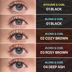 COSNORI Perfect Setting Mascara curl hold shot demonstrates long-wearing lift.