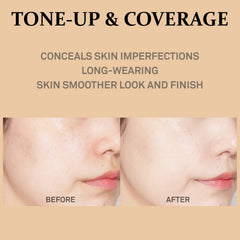 COSNORI Your Skin Dress Tone Up Base porcelain color swatches show cool and warm undertones