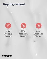 COSRX AC Collection texture swatch shows light, non-sticky feel