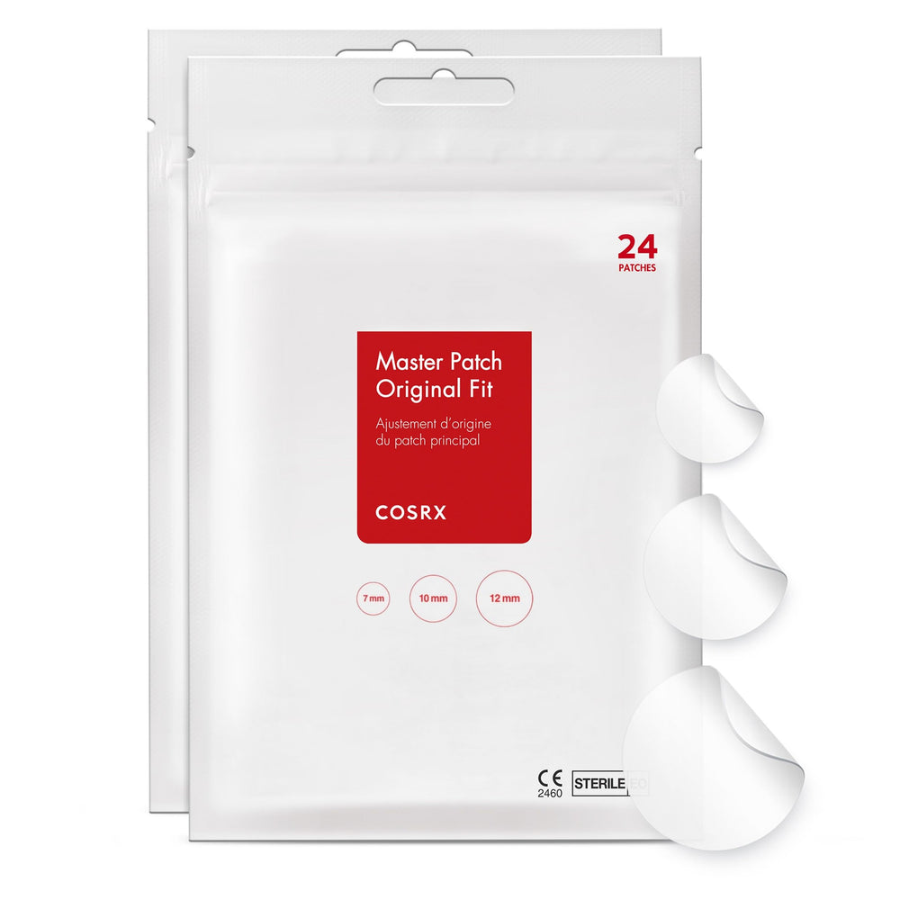 COSRX Acne Pimple Patch three-size pack for versatile blemish coverage.